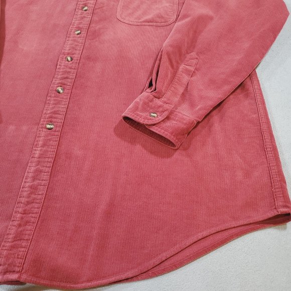LL Bean Corduroy Shirt Mens XL Tall Red Button Down Long Sleeve Classic Comfort - Picture 7 of 12